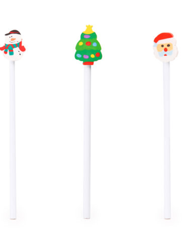 Lápiz Navideño con Goma – ¡El toque festivo para escribir con alegría!